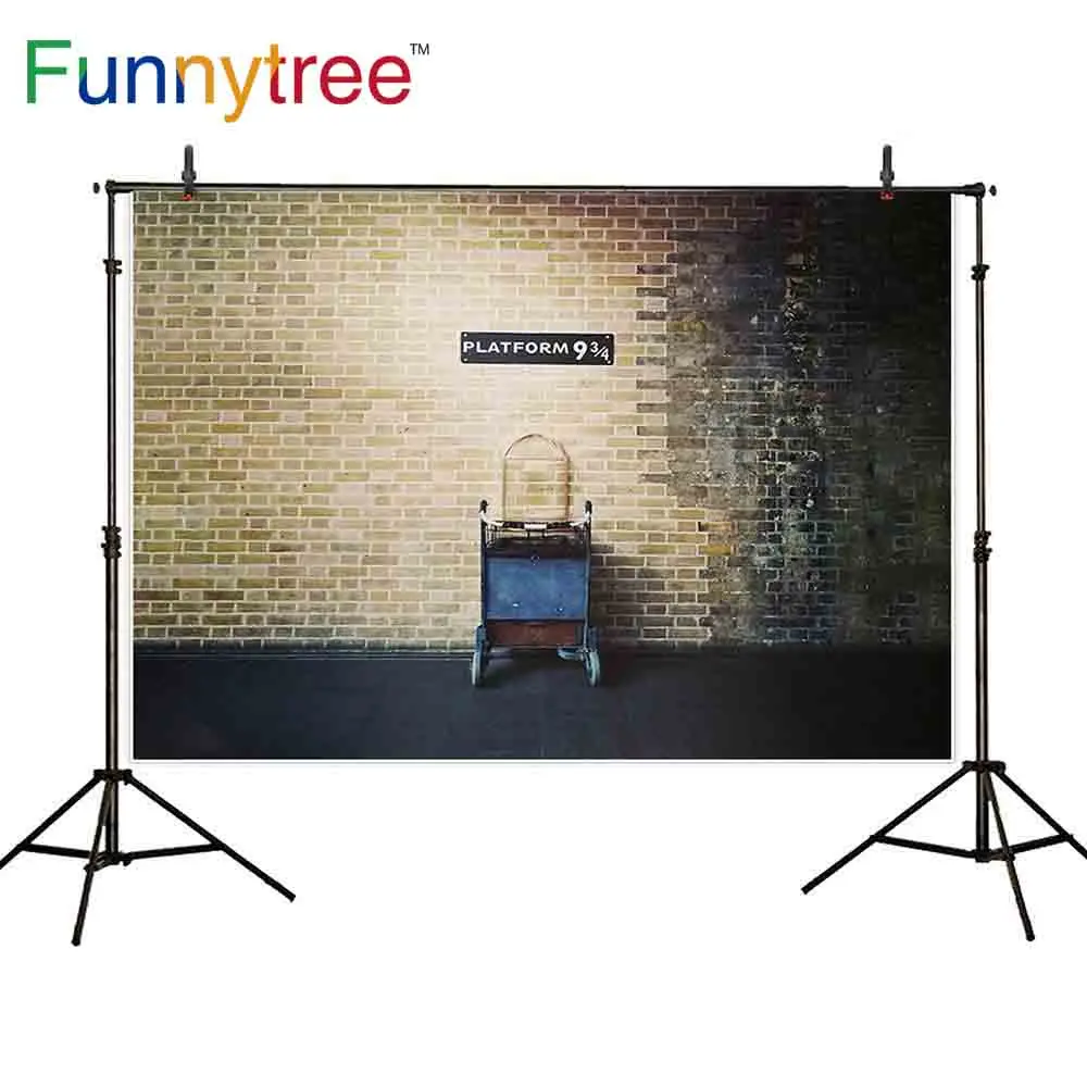 Фон Funnytree для фотостудии винтажный фон с кирпичной стеной и перекрестной