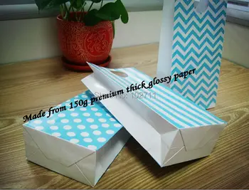 

10pcs Baby Show Blue Gift Candy Bags Wedding Party Favor Gift Bags 20x10cm Supply Birthday Bags