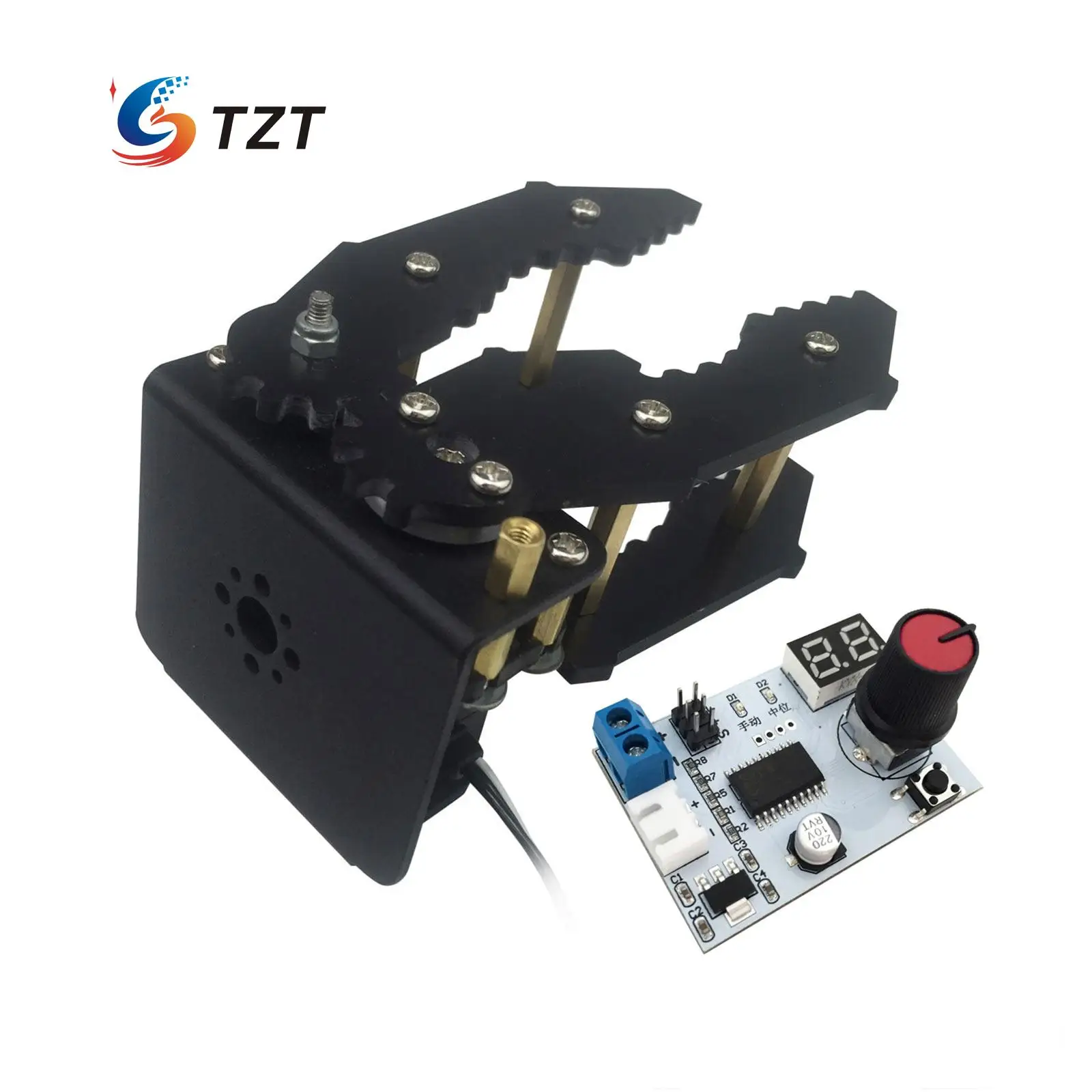 Mechanical Arm Hand Robot Clamp Claw Gripper w/ Servo & Controller for