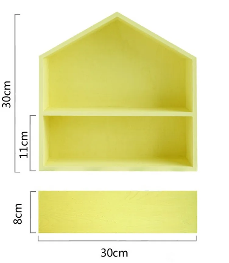 Деревянные стеллажи для хранения детской комнаты Настенные Полки DIY оригинальные деревянные настенные полки для хранения на стену декоративные - Цвет: Style 9