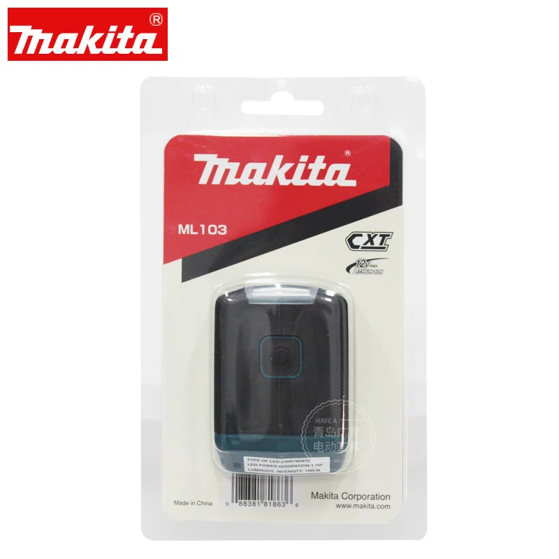 Япония Makita ML103 перезаряжаемый светодиодный светильник флэш-светильник зарядное рабочее светодиодное освещение 12Vmax литиевая батарея осветительный светильник er