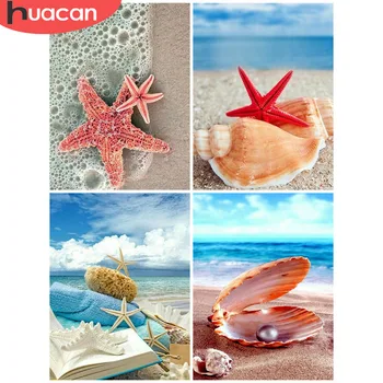

HUACAN 5D Full Square/round Seaside Diamond Painting Landscape Diamond Embroidery Sale Picture Rhinestone Beadwork Diamond Art