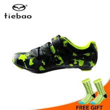 Tiebao Профессиональная мужская спортивная обувь для шоссейного велосипеда кроссовки Ультралегкая обувь для велоспорта дышащая обувь для верховой езды Zapatos de ciclismo