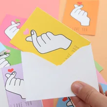 5 шт. Корея креативный звон палец Любовь День рождения Милая поздравительная открытка Рождество визитная карточка
