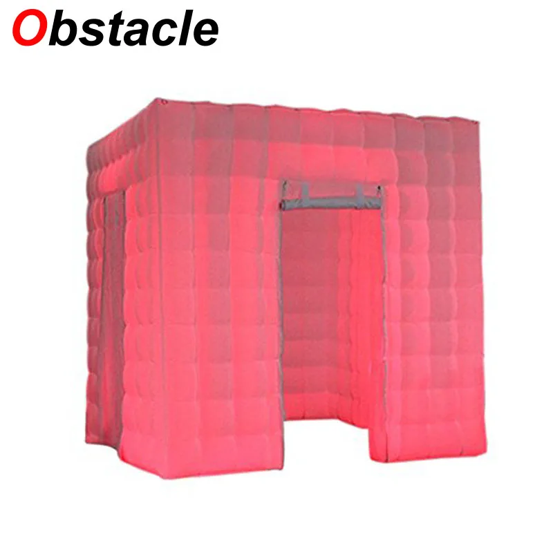 

Inflatable Photo Booth Enclosure with 17 Multi-Colors Led Lights and Air Blower and Photo Booth Props for Party Wedding