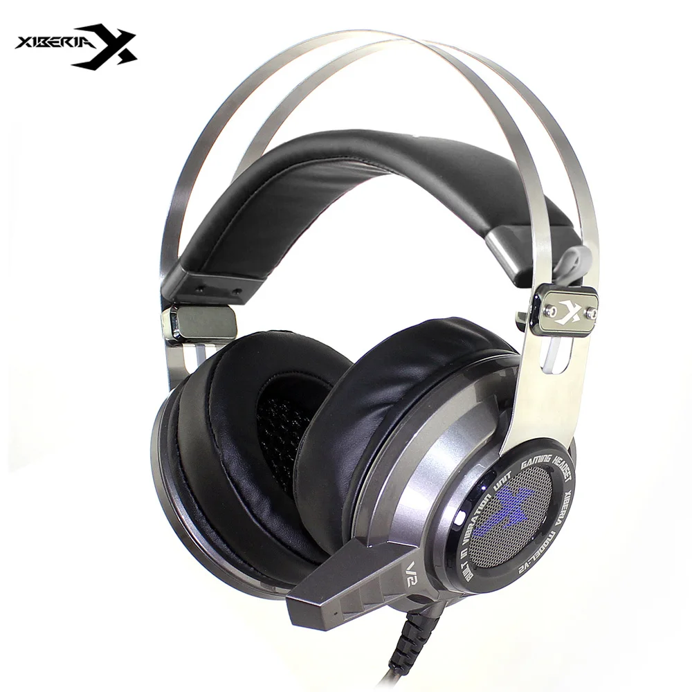 

Headsets Xiberia V2 Stereo Gaming Headphones with Microphone Noise Cancelling Over Ear Headphones LED Light USB for Computer PC