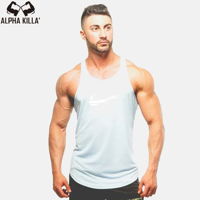 2018 New Golds gyms Brand singlet canotte bodybuilding stringer tank top men fitness T shirt muscle guys sleeveless vest