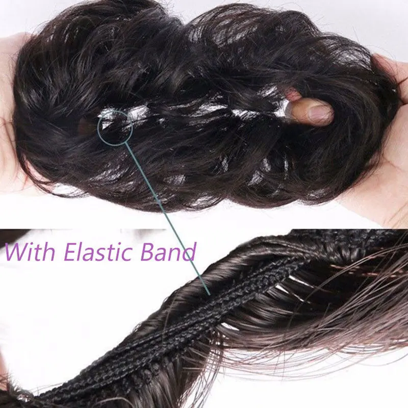 SNOILITE синтетические шиньоны резинка для волос наращивание волос кусок Обёрточная бумага хвост волос хвост Updo поддельные пучок волос парики