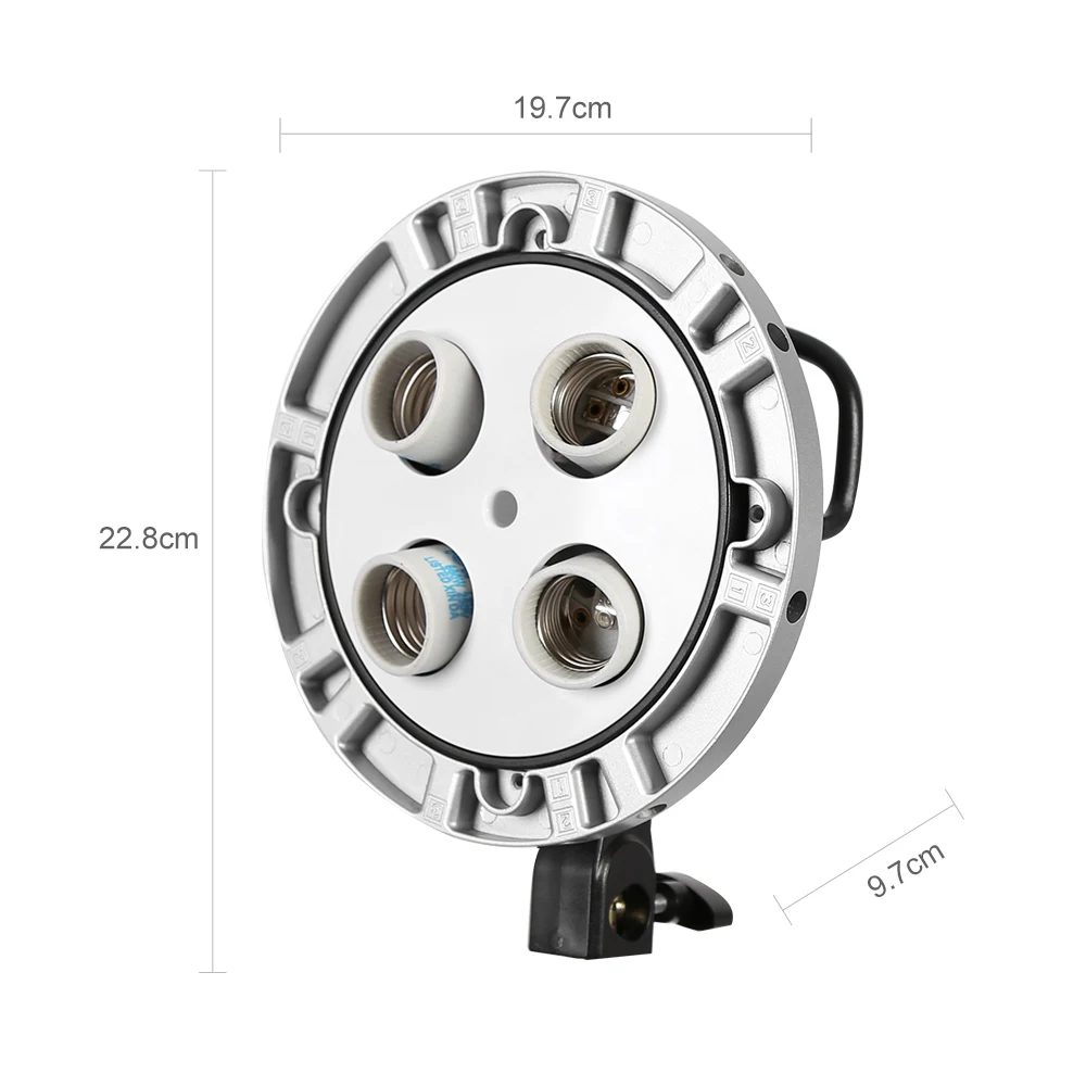 Аксессуары для фотостудий Godox TL-4 4in1 E27 Трехцветная осветительная лампочка Speedring фонаря ламповый патрон мульти-держатель Камера освещения для фотосъемки