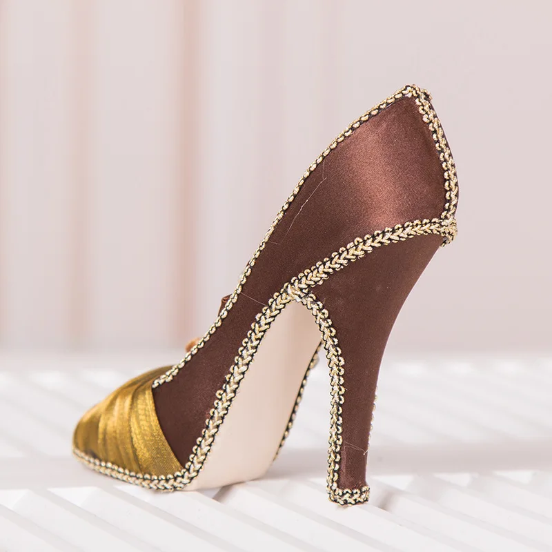 Обувь на высоком каблуке стойки для дисплея обувь в форме атласные украшения держатель подарки женщине на день рождения свадьба декор дома статуэтки, украшение