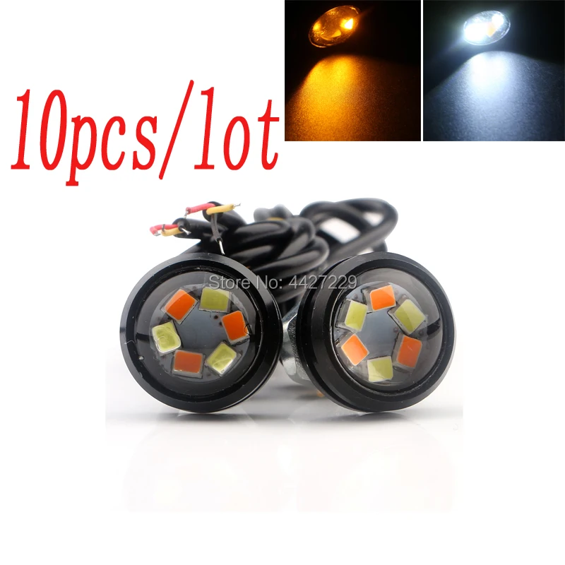 10 шт./лот Led Eagle Eye 23 мм DRL дневные ходовые огни Стробоскоп Белый цвет резервного