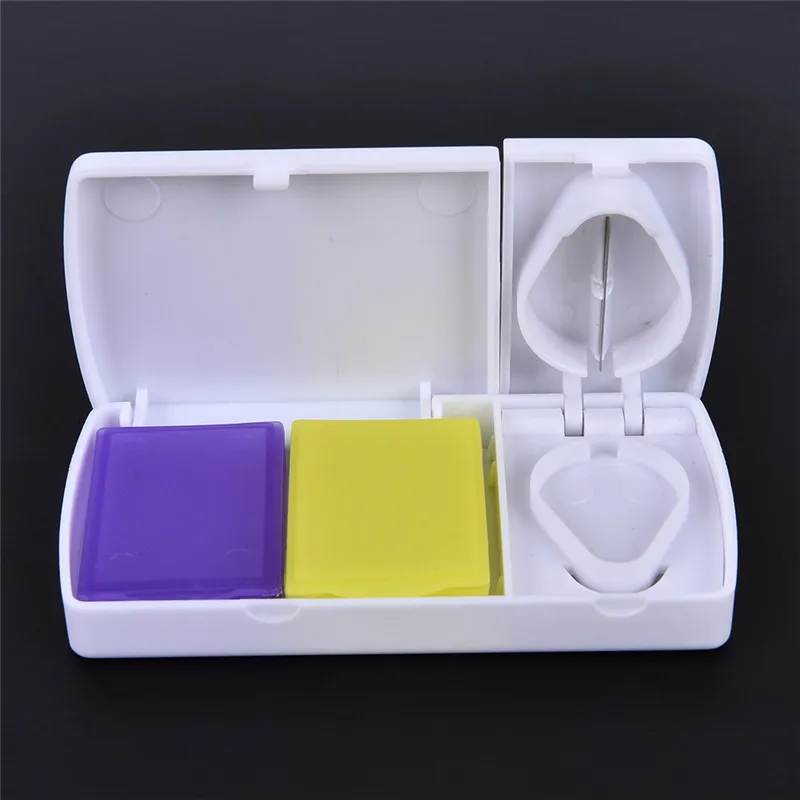 Portable Cutter Pill Case Rectangular Cut Medicine Cutting Knife Pill Segmentation Break Off  Pill Container Storage
