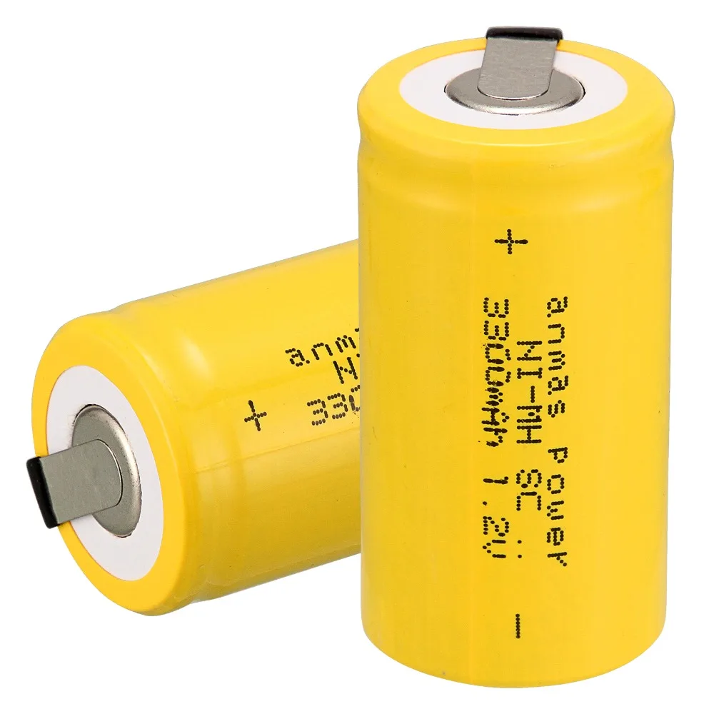 Anmas Power 1-6pcs Yellow Color 1.2V 3300mAh SC NI-MH Rechargeable Battery NI-MH Sub C Rechargeable Battery Cell Anmas Power 1-6pcs Yellow Color 1.2V 3300mAh SC NI-MH Rechargeable Battery NI-MH Sub C Rechargeable Battery Cell