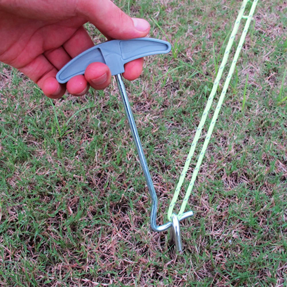 Steel Tent Peg Extractor With Plastic Handle