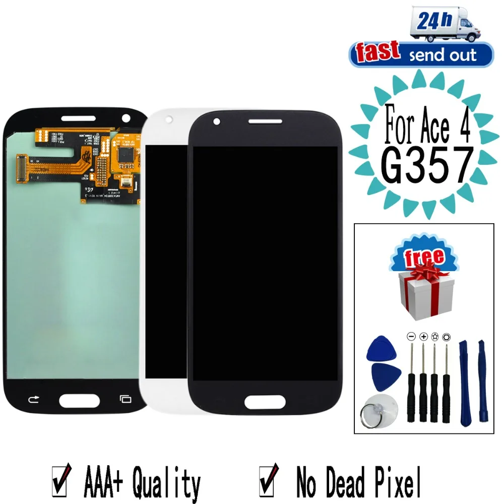 

AMOLED G357 LCD For SAMSUNG Galaxy Ace 4 SM-G357 LCD Display G357FZ Ace4 Touch Screen Tested Digitizer Assembly