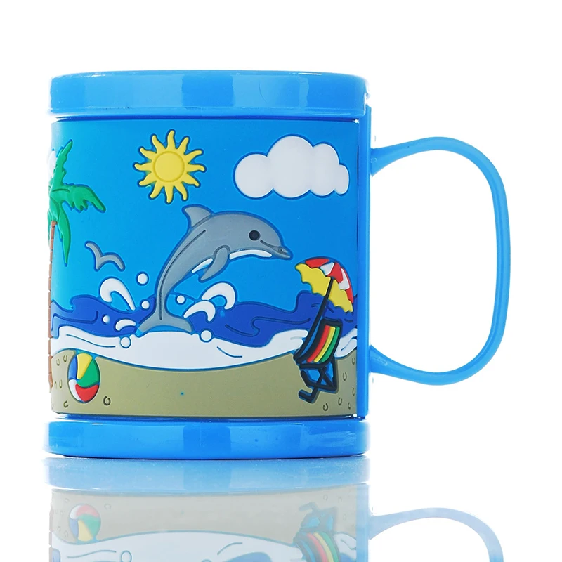 New Arrival Plastic Elegant Coffee Mugs Kids Cups Blue Embossed New Arrival Plastic Elegant Coffee Mugs Kids Cups Blue Embossed Beach Dolphin Water Tumbler With Lids Drinkware Tools In From Home Garden On