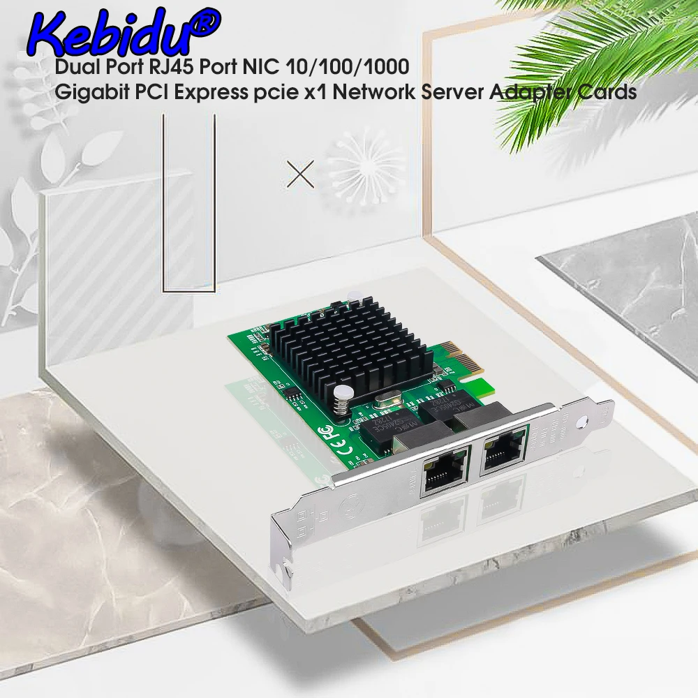 Kebidu последний для Intel82575 двойной порт RJ45 порт NIC 10/100/1000 Gigabit PCI Express Pcie X1 сетевой сервер адаптер карты TXA020