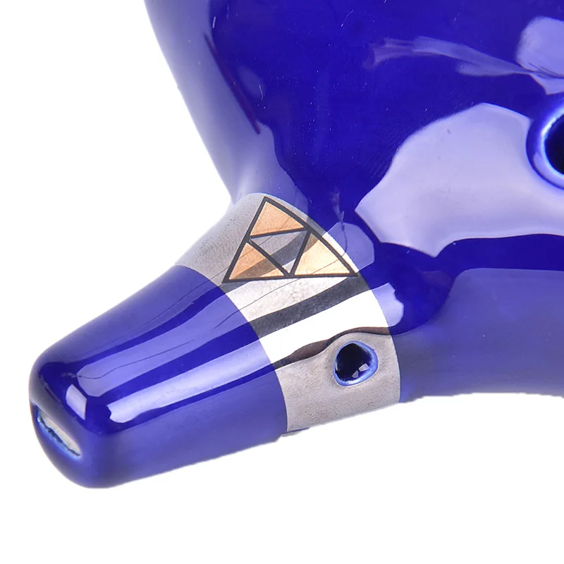 1 шт. 12 отверстий окарина керамический альт C Легенда о Zelda Окарина флейта синий окарина Вдохновленный временем музыкальный инструмент
