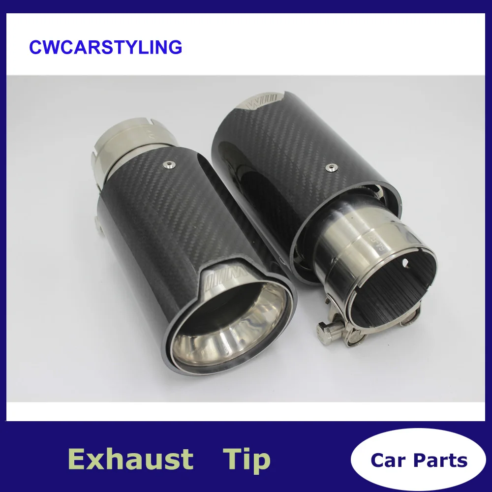 

FREE SHIPPING M Performance ///M Carbon Exhaust tips For Carbon Fiber M LOGO exhaust End Pipes
