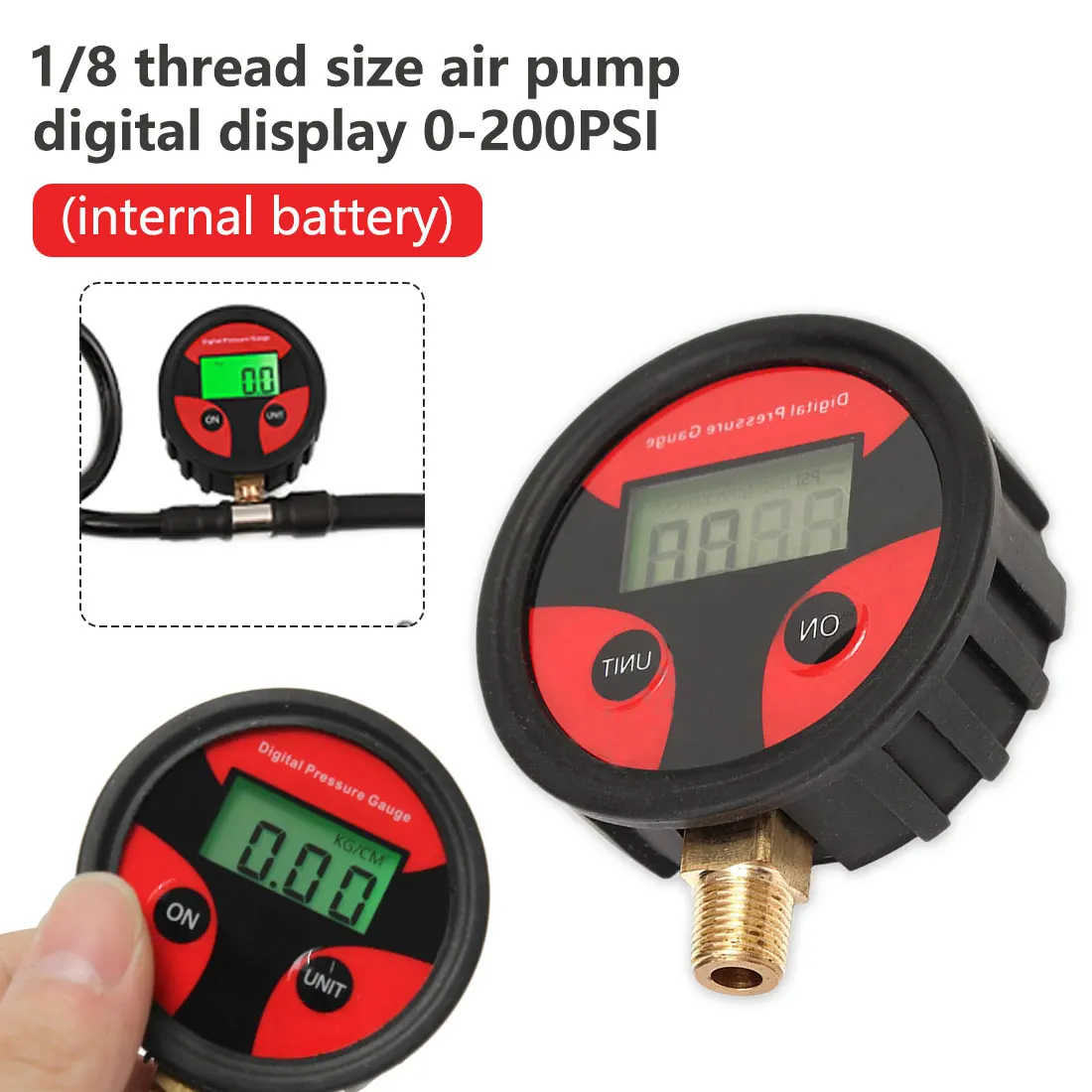 Digital Car Tire Tyre Air Pressure 0-100 //200PSI Gauge Meter For Car Truck Bike