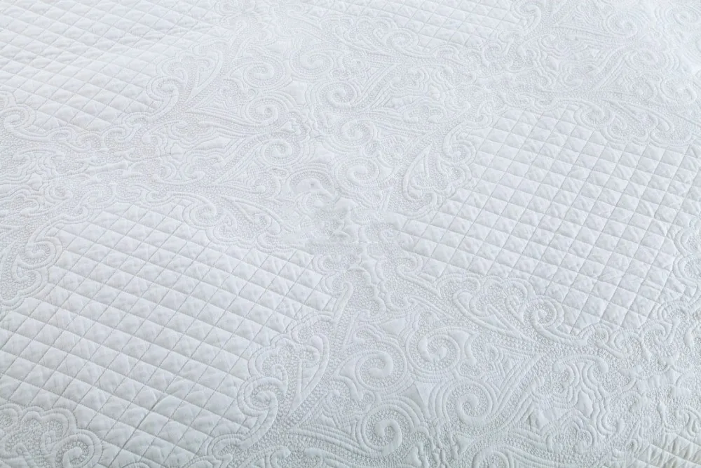 CHAUSUB Франция белый набор стёганых одеял 3 шт. стираное Хлопковое одеяло s покрывало простыни вышитые покрывало подушка Shams покрывало King size