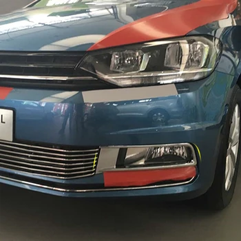 

For Touran 2016 2017 2018 2019 ABS Chrome Car front fog lamp Light Cover Trim sticker car accessories styling 2pcs