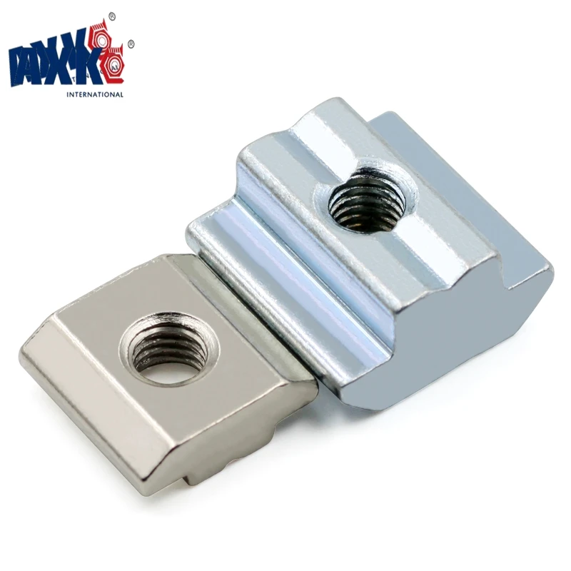 AXK 100 шт 50 20 штук 10 цинковый пластина с покрытием M3 M4 M5 M6 M8 T Block гайки для Алюминий