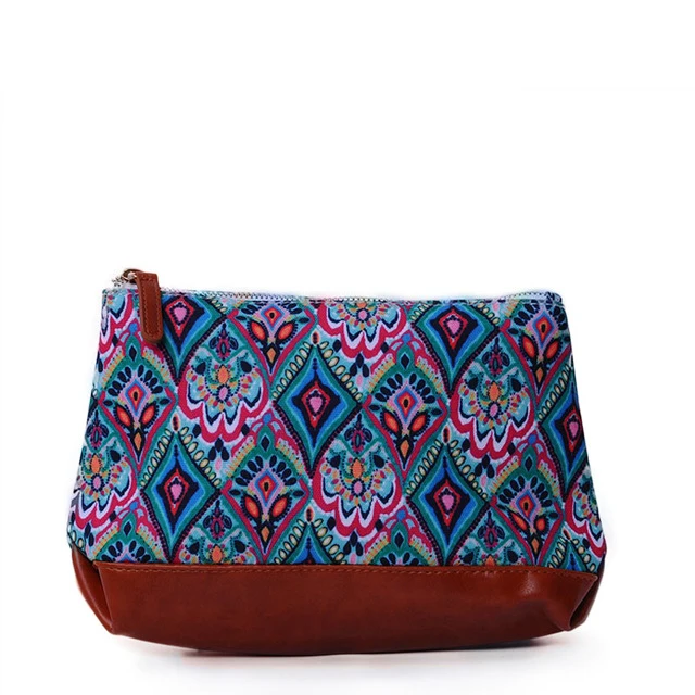 تخصيص ماكياج حقائب النساء أزياء حقائب التجميل الجنوبي فو الجلود أسفل زيبر الحقيبة حقيبة (يمكن التطريز)