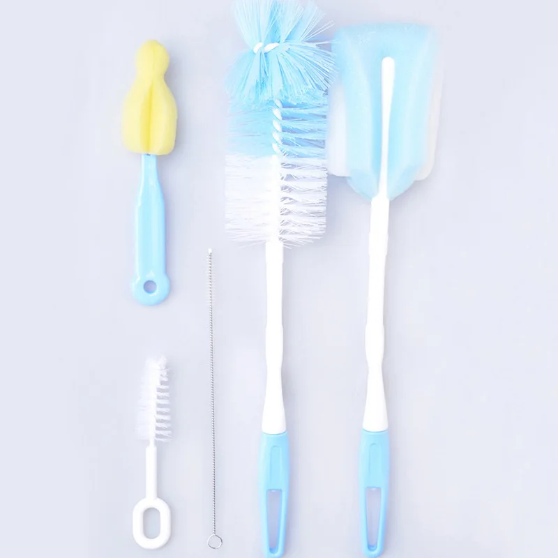 Buy 5 Pcs Baby Bottle Cleaning Brush Set Rotary Sponge