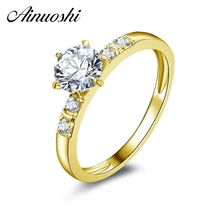 10K Gold Yellow Engagement Rings Sona nscd Simulated Diamond Ring Jewelry Ring New Wedding Engagement Rings For Women Gift 10K Gold Yellow Engagement Rings Sona nscd Simulated Diamond Ring Jewelry Ring New Wedding Engagement Rings For Women Gift
