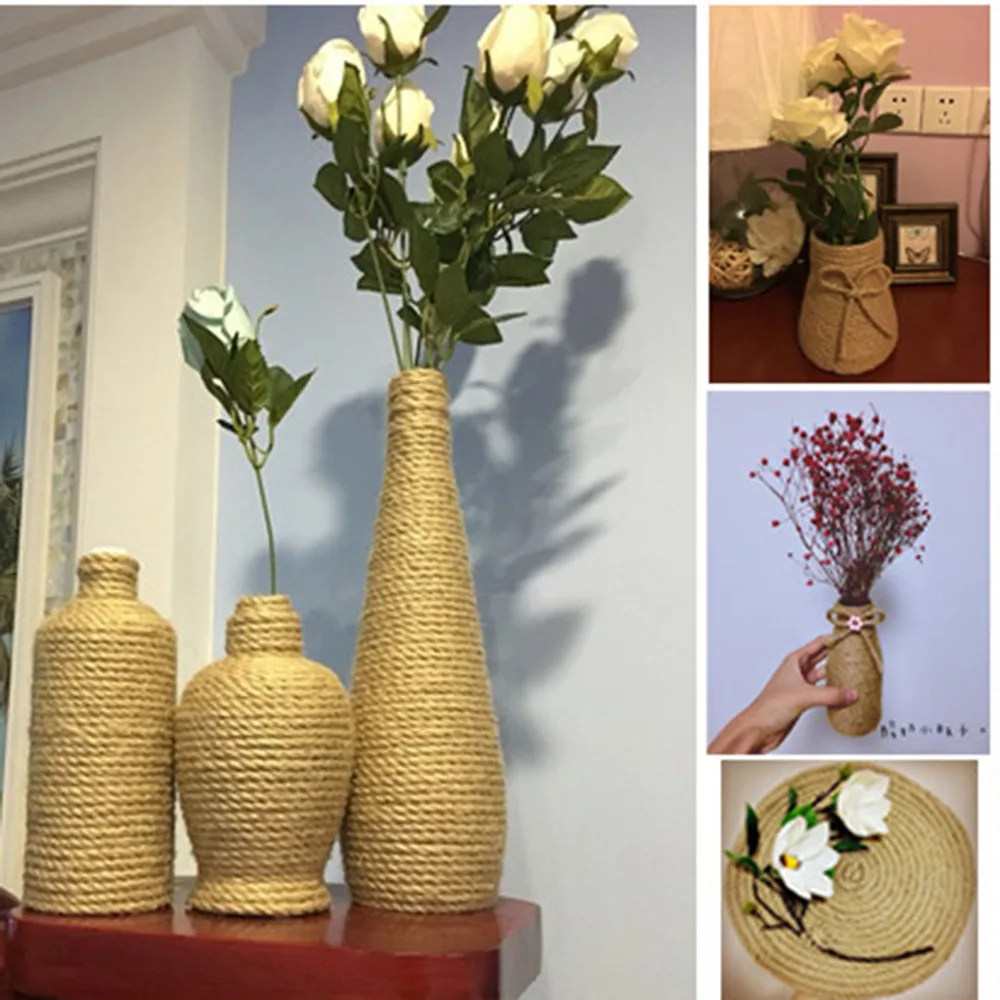 

25M/Roll Natural Burlap Hessian Jute Twine Cord Hemp Rope String 1.5mm Rustic Wrap Gift Packing String Wedding Decoration DIY