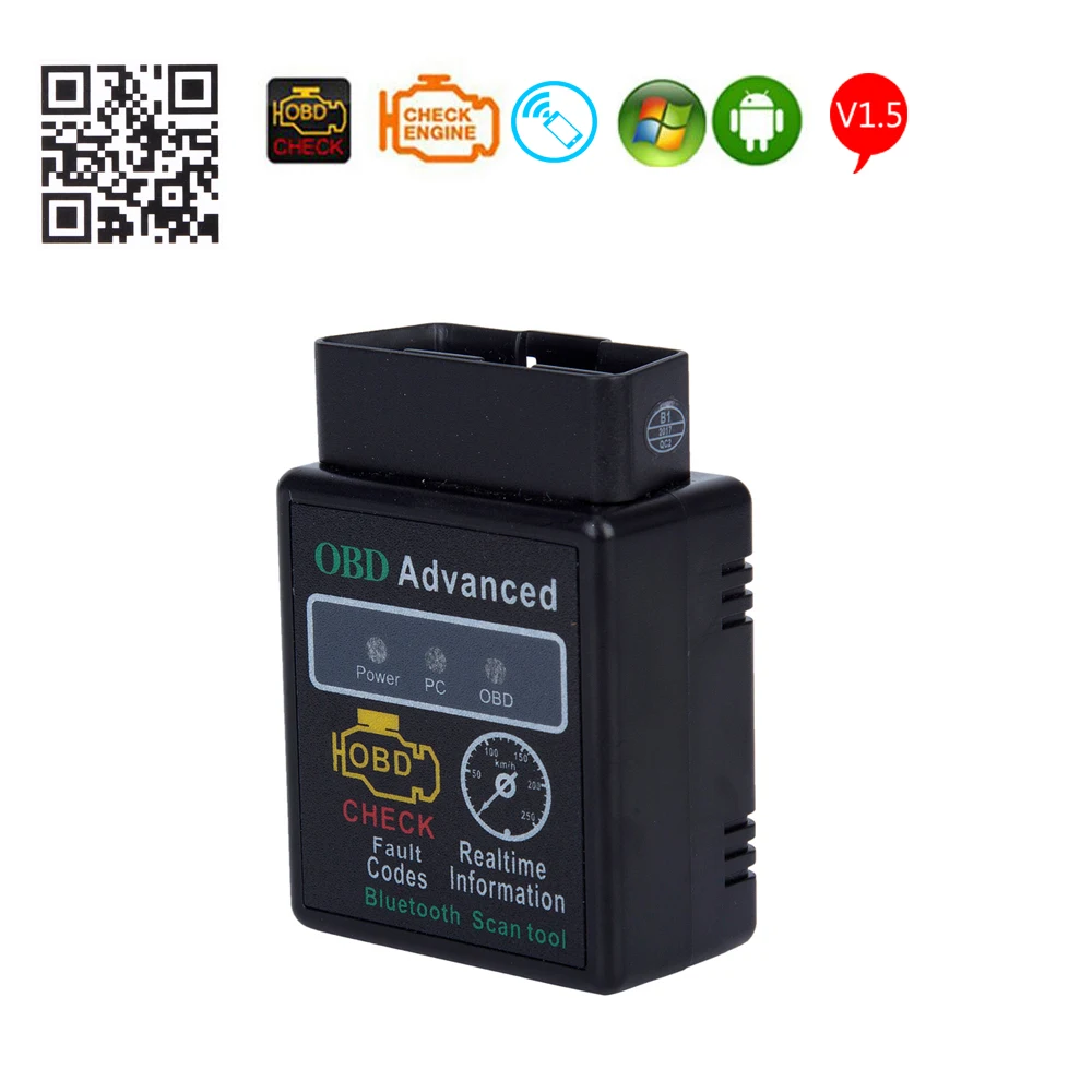 Супер Мини ELM327 Bluetooth OBD OBD2 Беспроводной ELM 327 V1.5 OBDII Авто диагностический сканер инструмент Интерфейс адаптер для Android