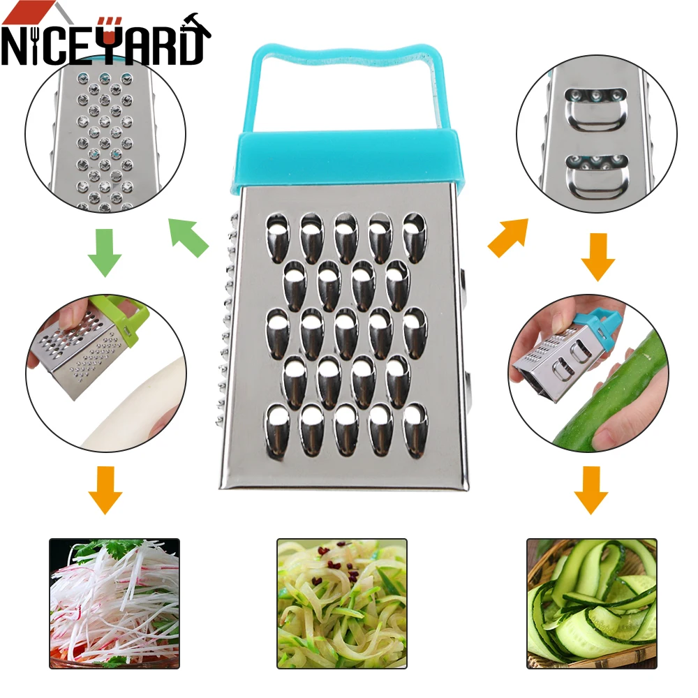 

NICEYARD 7*3.5CM Mini 4 Sides Grater Fruit Vegetable Tool Multifunction Handheld Slicer Kitchen Tool Gadget