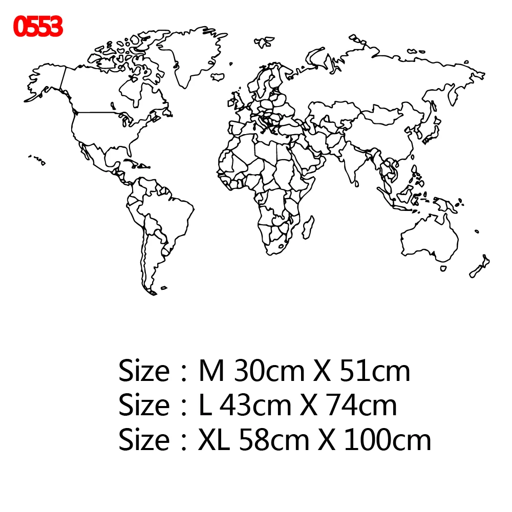 Скандинавское искусство, виниловая карта мира, Настенная Наклейка для спальни, украшение для дома, декор для гостиной, Настенные обои, наклейка на стену s - Цвет: Style4