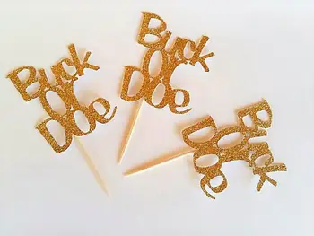 

glitter Guns or Roses wedding birthday cupcake toppers Gender Reveal cake decoration doughnut foodtoothpicks