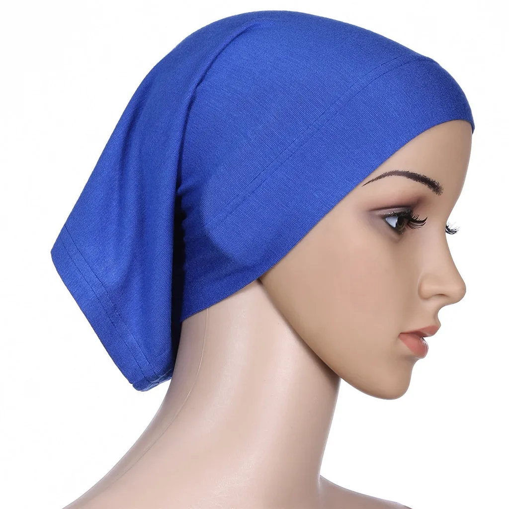 Мусульманский женский внутренний хиджаб головной платок шапка исламский подшарф шапки горячий ниндзя шарф Рамадан стрейч хлопок капот шапка s A412