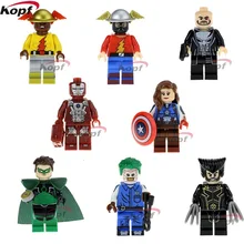 10 компл. PG8105 Супер Герои обратная вспышка Guardian Joe Каратель Железный человек Росомаха Кирпичи Модель Строительные блоки Детские Подарочные игрушки