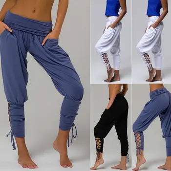 

Fashion Women Ladies Low Waist Bandage Long Pant Trousers Ladies Party Trousers Casual Pencil Pants