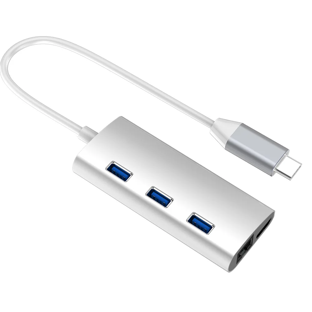 Adaptador USB, USB tipo C HUB Dex estación de acoplamiento Thunderbolt 3 con adaptador 4 K HDMI Ethernet SD TF para el MacBook pro samsung Galaxy Note8 S8 S9 - 4
