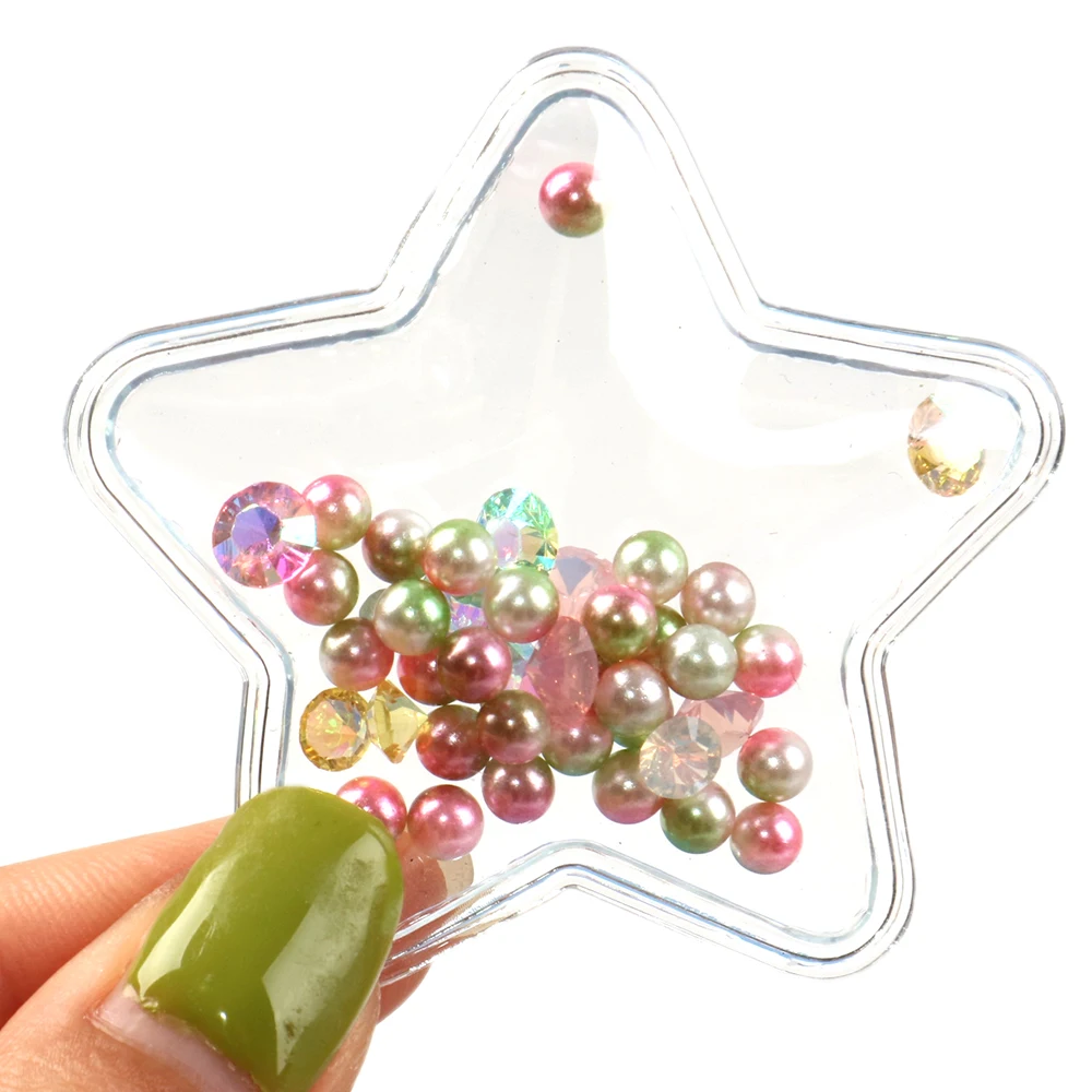 

New Cute Transparent Plastic Bag with Colorful Sequins Pearl DIY Make Hair Clip Accessories Jewelry Craft Handmade,20Yc6741