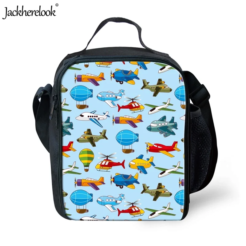 

Jackherelook Cartoon Airplane Design Boys Kids Warm Box Children Insulated Food Storage Portable Multi-function Lunch Backpack