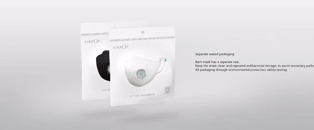 2 шт. Xiaomi Mijia Airpop светильник на 360 градусов воздушная маска для лица PM2.5 анти-дымка регулируемая двойная защита маски для лица