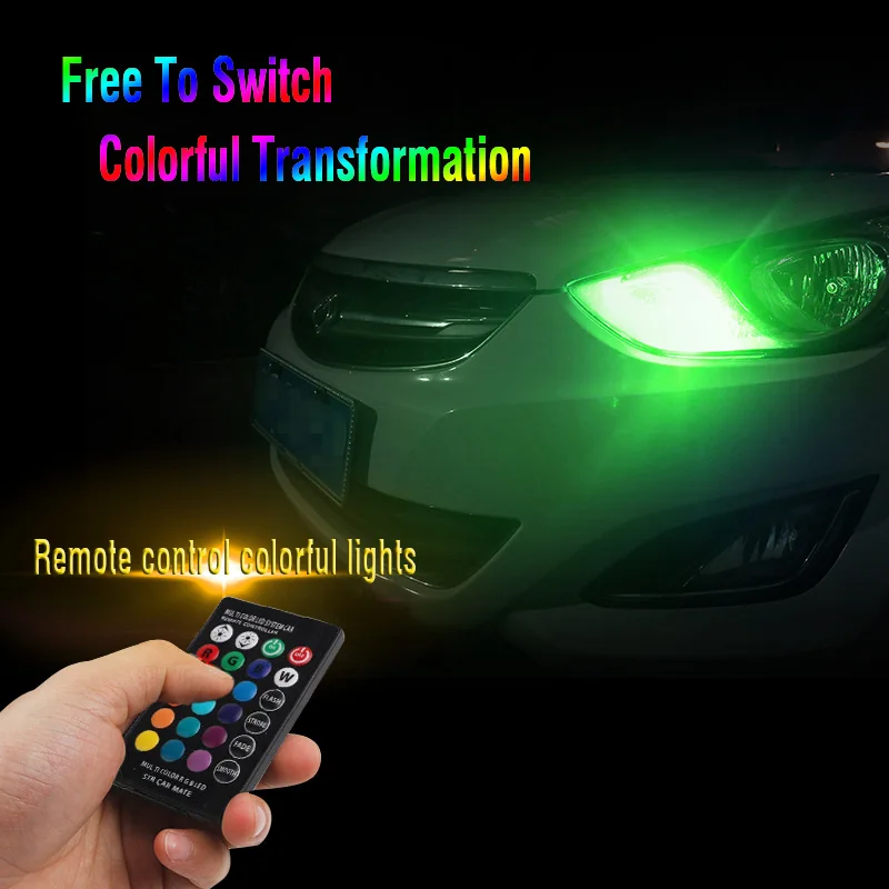 2pcs Auto Car Lights Width Lights Source Multi Color 5050