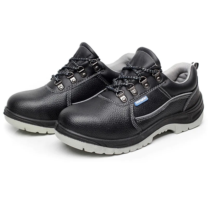 black leather work trainers