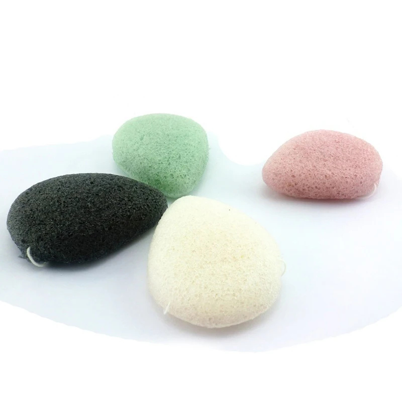 Shape 3 Konjac Губка для очистки лица мытье лица Инструменты Круглые Висячие в форме сердца - Цвет: Shape 3