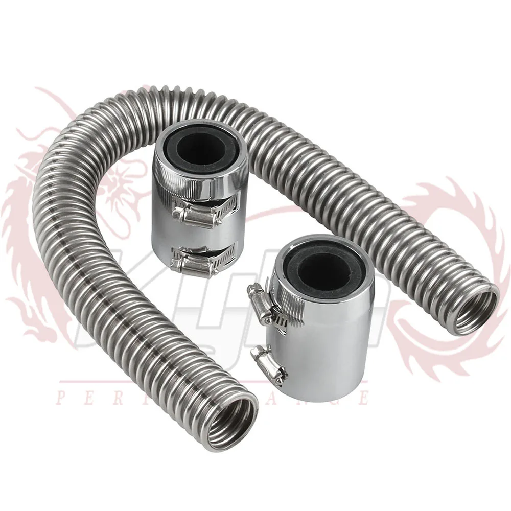 BLACKHORSE-RACING 24 Stainless Steel Radiator Flexible Coolant Water Hose Kit with Caps Universal BLACKHORSE-RACING 24 Stainless Steel Radiator Flexible Coolant Water Hose Kit with Caps Universal
