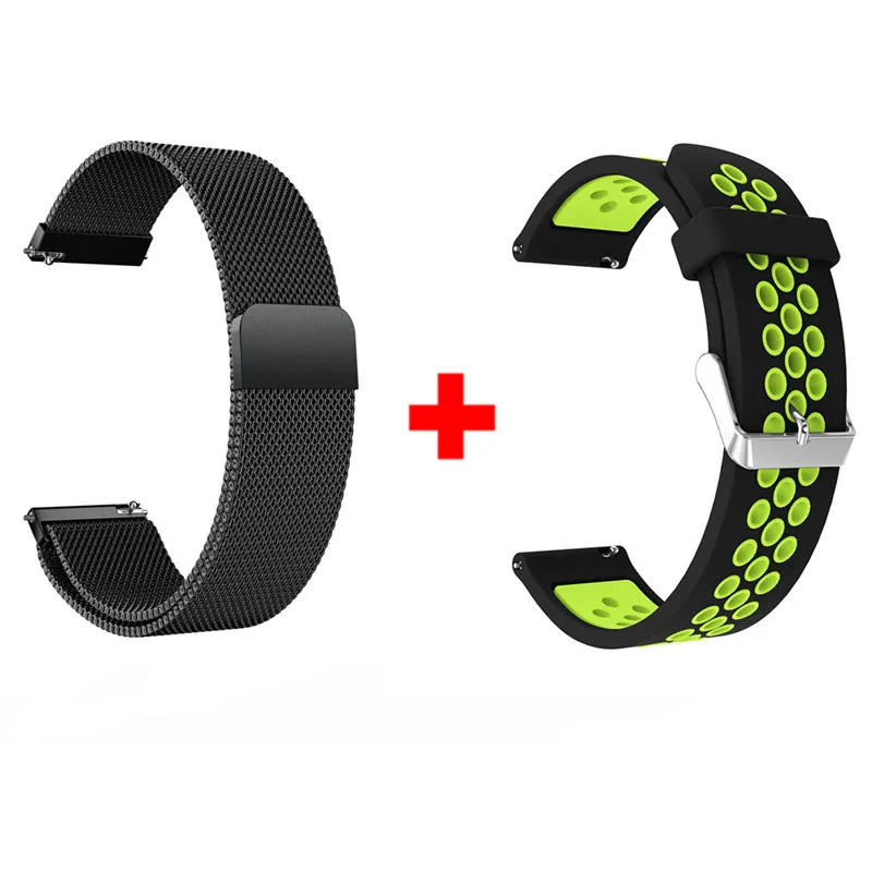 2 In1 часы браслет для samsung Galaxy Watch Active Шестерни S2 Sport 42mm браслет для Huami Amazfit BIP ремень Vivoactive 3 группа - Цвет: Color10