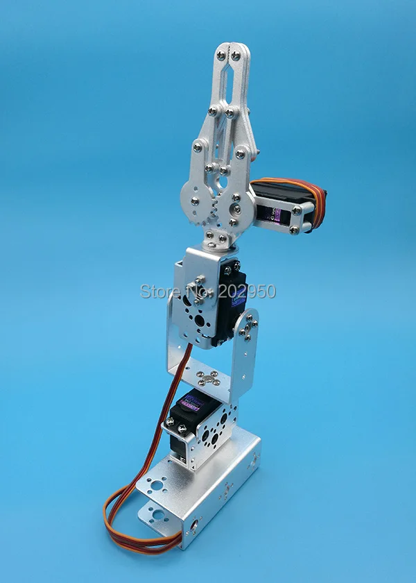 1 набор серебряных 3 Dof механическая рука зажим коготь крепление комплект для дистанционного Управление умный робот, модель "Сделай своими руками", акция