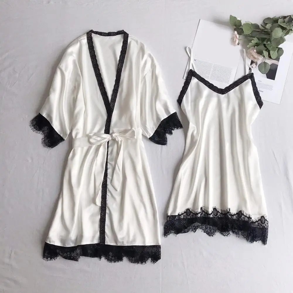 

Pajamas Women Underwear Sexy V-Collar Lingerie Robe Sling Nightgown