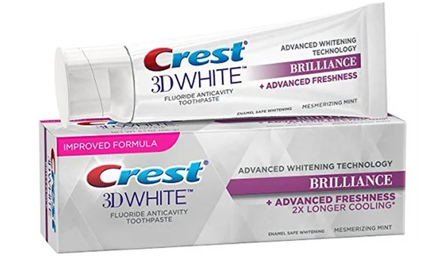 crest 3d white dentifrice 3D à la menthe, blanc brillant, masquant